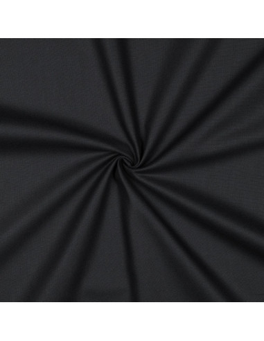 Tissu, Canvas Uni, Noir, Laize 140 cm, 100% Coton 225g/m²