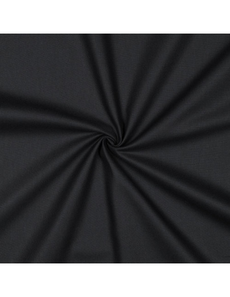 Tissu, Canvas Uni, Noir, Laize 140 cm, 100% Coton 225g/m²