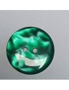 Bouton à Pied en Polyester Lisse Bleu Cobalt 12 mm | Zephyr