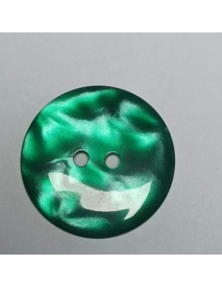 Bouton à Pied en Polyester Lisse Bleu Cobalt 12 mm | Zephyr