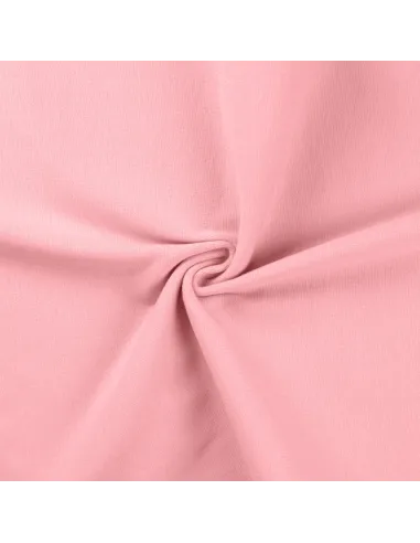 Tissu, Bord-côte tubulaire, Rose bébé, Laize 70 cm, Coton/Élasthanne