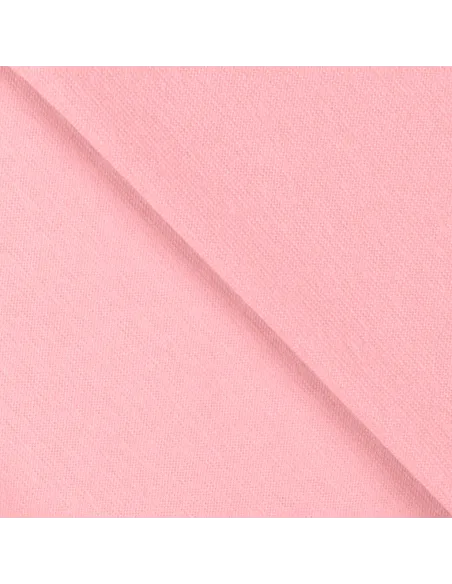 Tissu, Bord-côte tubulaire, Rose bébé, Laize 70 cm, Coton/Élasthanne