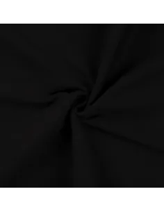 Tissu, Bord-côte tubulaire, Noir, Laize 70 cm, Coton/Élasthanne