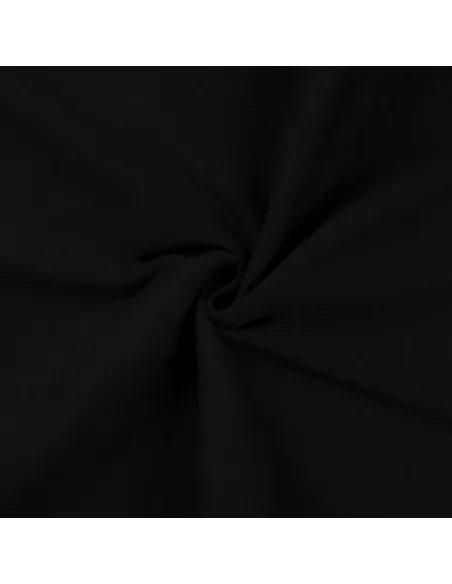 Tissu, Bord-côte tubulaire, Noir, Laize 70 cm, Coton/Élasthanne