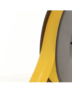 Biais tout textile, polycoton, 20mm, jaune soleil