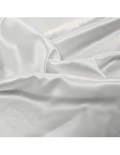 Satin de Soie Véritable 16 Mommes Blanc | Zephyr Tissus