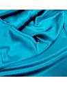 Satin de Soie Véritable 16 Mommes Bleu Paon | Zephyr Tissus