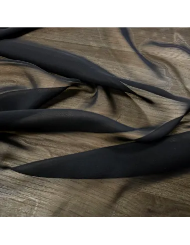 Acheter Mousseline Légère Noire au Mètre | Zephyr Tissus