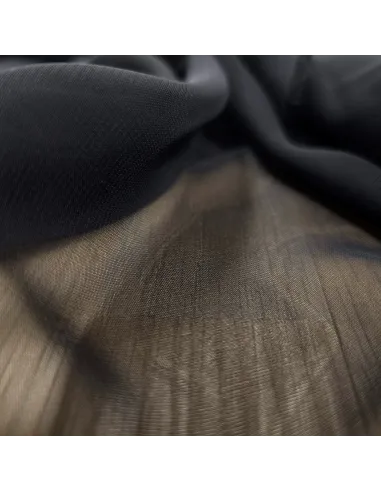 Acheter Mousseline Légère Noire au Mètre | Zephyr Tissus