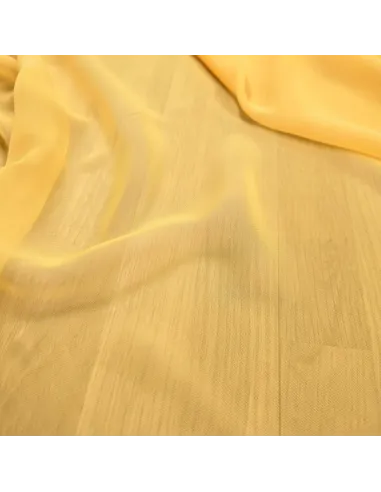 Acheter Mousseline Légère Jaune Vif au Mètre | Zephyr Tissus