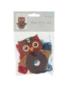 Kit de décoration Pom Pom : Hibou