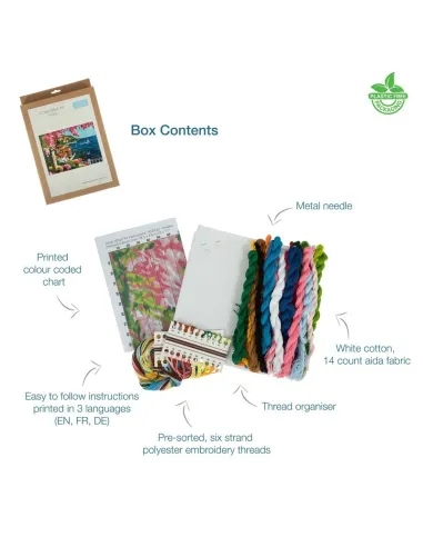 Kit de points de croix comptés Extra Large Riviera - Zéphyr Tissus