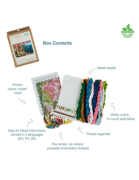 Kit de points de croix comptés Extra Large Riviera - Zéphyr Tissus