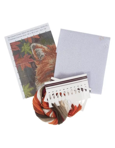Kit de points de croix comptés Large Renard - Zéphyr Tissus