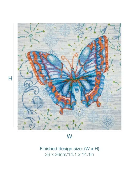 Kit de points de croix comptés Large Papillon - Zéphyr Tissus