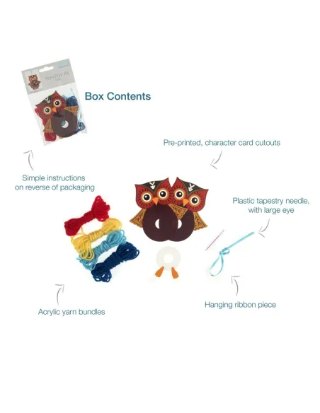 Kit de décoration Pom Pom : Hibou