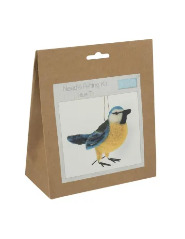 Kit de feutrage à l'aiguille Mésange bleue - Zéphyr Tissus