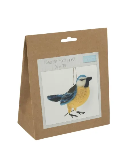 Kit de feutrage à l'aiguille Mésange bleue - Zéphyr Tissus