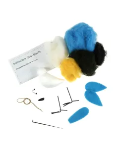 Kit de feutrage à l'aiguille Mésange bleue - Zéphyr Tissus 2