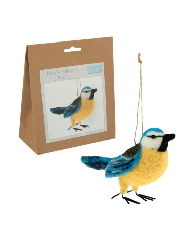 Kit de feutrage à l'aiguille Mésange bleue - Zéphyr Tissus