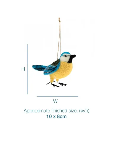 Kit de feutrage à l'aiguille Mésange bleue - Zéphyr Tissus