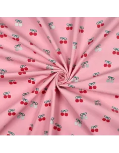 Cerises Rose au Mètre | Zephyr Tissus 2