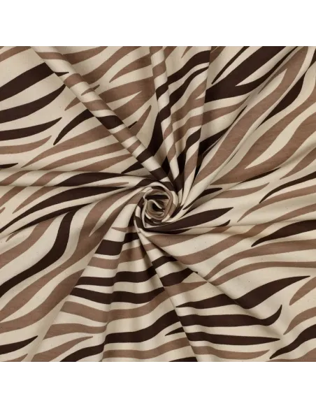 Peau d'animal Naturel/Marron au Mètre | Zephyr Tissus