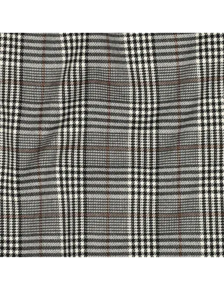 Carreaux Beige/Noir au Mètre | Zephyr Tissus