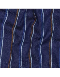 Rayures Indigo au Mètre | Zephyr Tissus