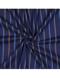 Rayures Indigo au Mètre | Zephyr Tissus 2