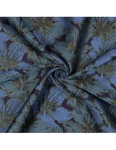 Fleurs Bleu au Mètre | Zephyr Tissus