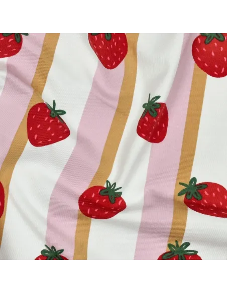 Fruits Blanc au Mètre | Zephyr Tissus