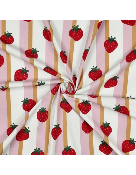 Fruits Blanc au Mètre | Zephyr Tissus