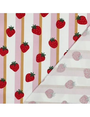 Fruits Blanc au Mètre | Zephyr Tissus