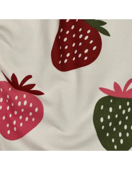 Fraises Écru au Mètre | Zephyr Tissus