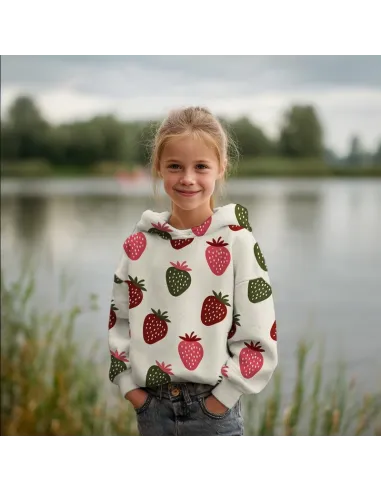 Fraises Écru au Mètre | Zephyr Tissus