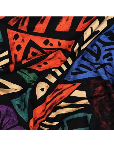 Motif abstrait, impression digitale Noir au Mètre | Zephy...