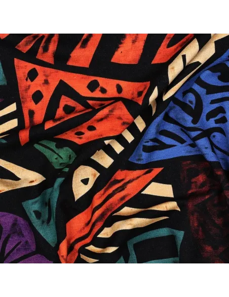 Motif abstrait, impression digitale Noir au Mètre | Zephy...