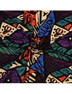 Motif abstrait, impression digitale Noir au Mètre | Zephy... 2