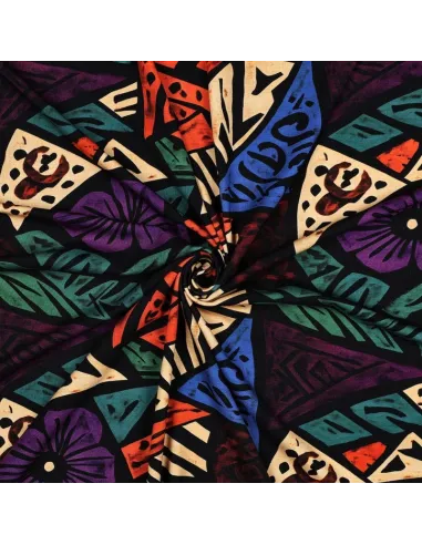 Motif abstrait, impression digitale Noir au Mètre | Zephy...
