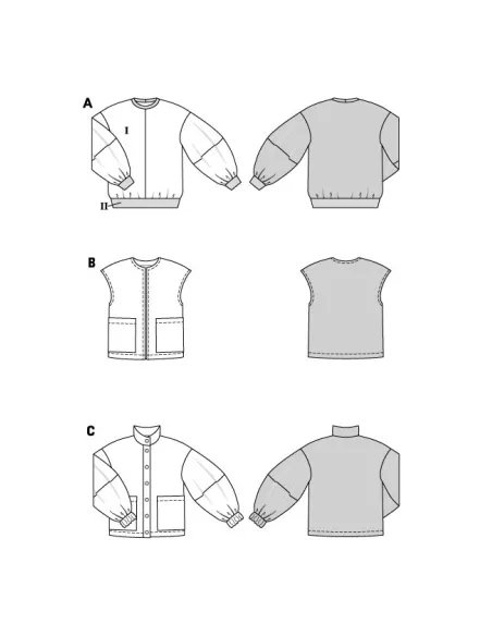 Patron Burda Pull, Gilet & Veste | Zephyr Tissus