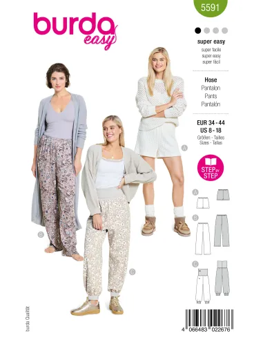 Patron Burda Pantalon & Shorts | Zephyr Tissus