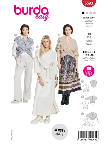 Patron Burda Pull & Veste | Zephyr Tissus