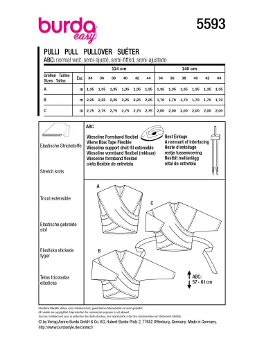 Patron Burda Pull & Veste | Zephyr Tissus
