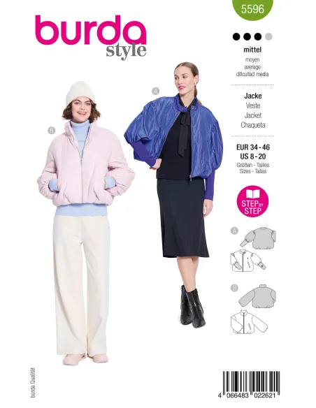 Patron Burda Veste | Zephyr Tissus