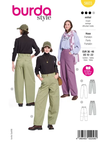 Patron Burda Pantalon | Zephyr Tissus