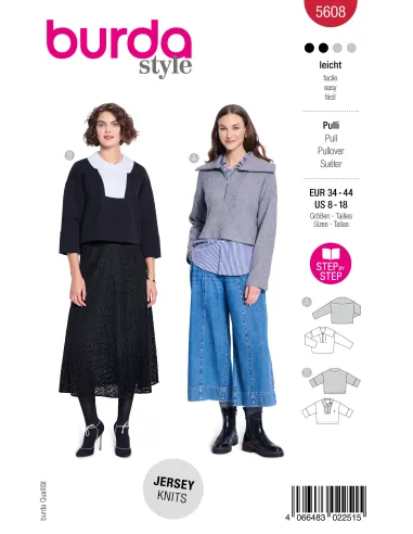 Patron Burda Pull & Top | Zephyr Tissus