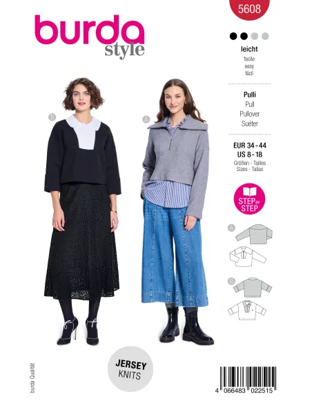 Patron Burda Pull & Top | Zephyr Tissus