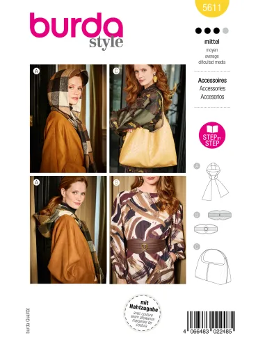 Patron Burda Écharpe & Ceinture & Sac | Zephyr Tissus