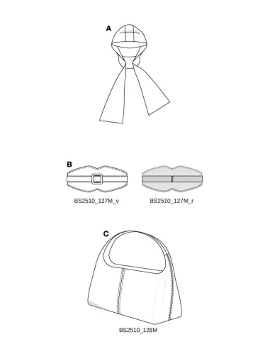 Patron Burda Écharpe & Ceinture & Sac | Zephyr Tissus